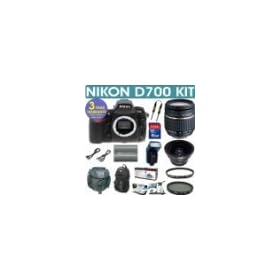 NIKON D700 (IMPORT) Digital SLR Camera + Tamron AF 18-250mm Zoom Lens + .43x Wide Angle Lens + Rokinon D900 Fully Dedicated Flash + MACK 3 Year World Wide Warranty