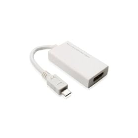 HHI MHL Adapter Micro USB to HDMI For Samsung Galaxy Note (USA AT&T Version i717) - White (Package include a HandHelditems Sketch Stylus Pen)