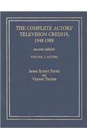 The Complete Actors' Television Credits, 1948-1988 vol 1 only