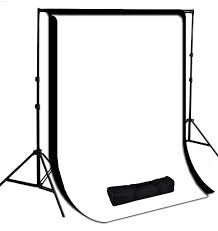SHOPEE 8 X12 ft Lekra Backdrop Photo Light Studio Photography Background without Stand Kit (Black and White)