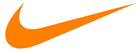 Nike Swoosh Logo Vinyl Sticker Decal-Orange-4 Inch