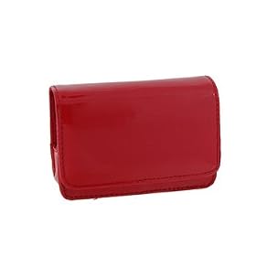 iSmart Protective Polished PU Leather Case Bag Pouch for 96*60*28mm Card Camera (Red) + Worldwide free shiping
