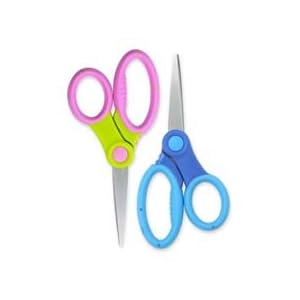 Westcott Pointed Kids Soft Handle Scissor with Microban Anti-Microbial Product Protection, 5-Inch