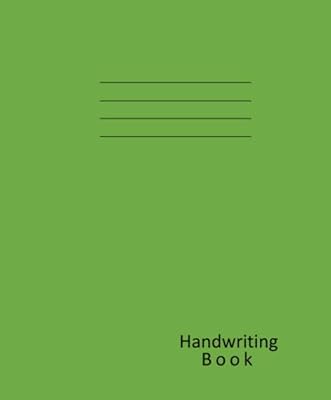 Handwriting Book: 4mm dotted Lines in 16mm Lines, Tinted Handwriting Visual Stress Relief Exercise Books for Dyslexic (Dyslexia) Children - Cream Paper, 64 pages 165x200m - Green cover