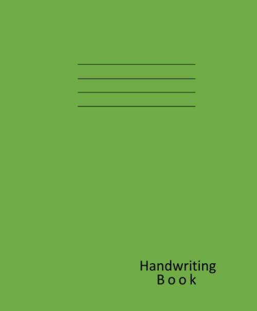 Handwriting Book: 4mm dotted Lines in 16mm Lines, Tinted Handwriting Visual Stress Relief Exercise Books for Dyslexic (Dyslexia) Children - Cream Paper, 64 pages 165x200m - Green cover by Abolad