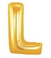 

40 Inch Megaloon Gold Letter L Balloons - Wholesale