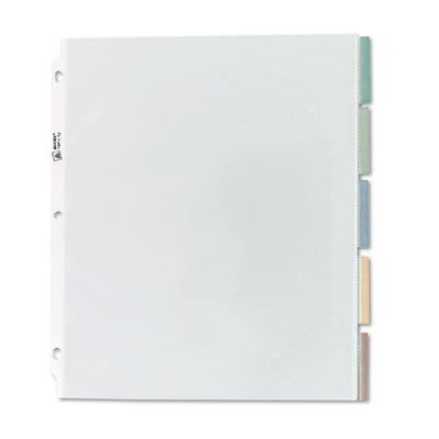 

Protect 'n Tab Top-Load Clear Sheet Protectors w/Five Tabs, Letter, Sold as 1 Set, 5 Each per Set