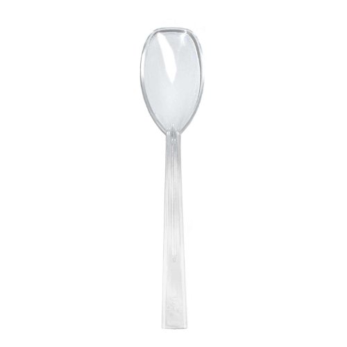 

Party Essentials Hard Plastic 9" Serving Spoons, Clear, 12 Count
