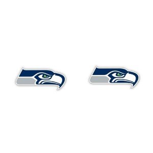 Aminco NFL Team Logo Stud Earrings Seattle Seahawks