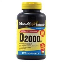 

Mason Natural Vitamin D3, 2000 IU, Softgels, 120 ea