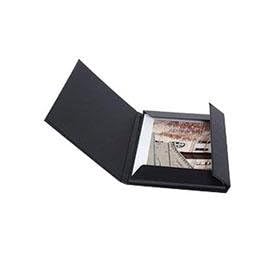 Archival Methods Leather Print Folio, 11.25 x 17.25, Black