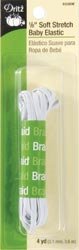 

Bulk Buy: Dritz Soft Stretch Baby Elastic 1/8"X4 Yards-White (4-Pack)