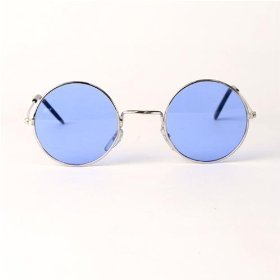 Beatles John Lennon Round Light Blue Lens Sunglasses