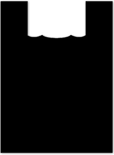 

Plain Shopping Bags 11x6x22 600/Case 13 Microns, Black