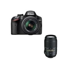 Nikon D3200 24.2 Megapixels Digital SLR Camera with 18-55mm NIKKOR VR Lens, Black & Nikon 55-300mm f/4.5-5.6G ED AF-S DX VR II Vibration Reduction Lens USA