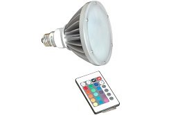 

18 Watt RGB LED PAR 38 Remote Control Light - Dimmable - Color Changing Bulb(-Memory-Flood)