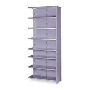 

Lyon DD8080 8000 Series Closed Shelving Add-On with Traditional 8 Shelves, 36" Width x 12" Depth x 84" Height, Dove Gray