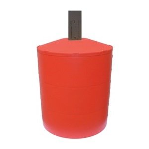

Pole Cover, 3 Ring, 6In Square, Red