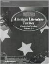 American Literature Test Key: Classics for Christians, Volumes 3 and 4 (A Beka Book)
