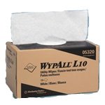 

Wypall L10 Utility Wipe, Pop-Up Box, 9"X10.25", White, 18 Boxes Of 125 Wipes