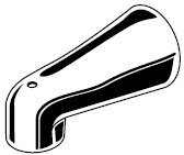 

American Standard 023572-0020A Diverter Spout, Chrome