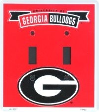 Georgia Bulldogs Light Switch Cover (double)