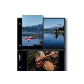 Print File BLK46-6S, Archival S-Series Album Pages, Holds Six 4x6 Prints, Pack of 25 - Black Background