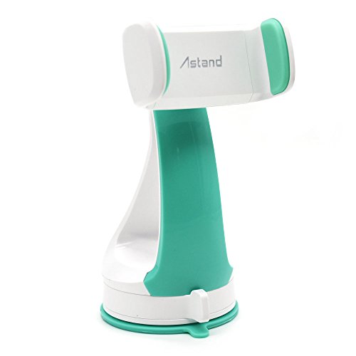 Astand Cell Phone Cradle Holder for Car Mount, Universal Adjustable 360 Degree Rotating Air Lock Sucker Mobile Stand (Green)