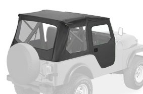 

Bestop® 51407-01 Black Crush Tigertop Complete Replacement Soft Top with Clear Windows-Includes doors- 1976-1983 Jeep CJ5
