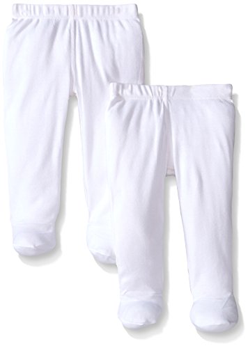 Burt's Bees Baby Unisex Baby 2 Pack Essentials Solid Footed Pants (Baby)-Cloud