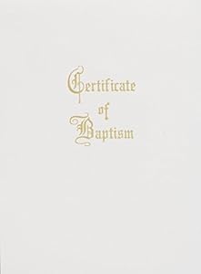Traditional Steel-Engraved Child Baptism Certificate