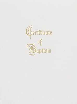 Traditional Steel-Engraved Child Baptism Certificate