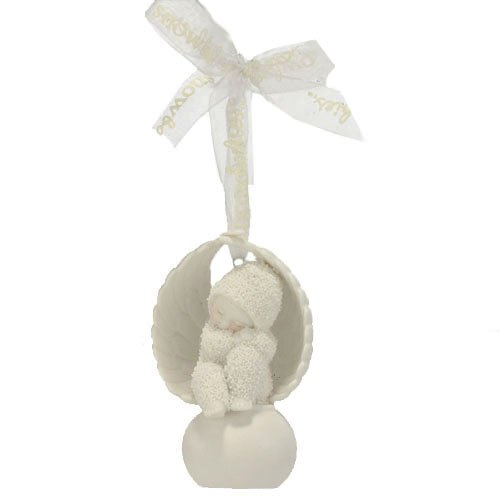 Department 56 Snowbabies by Kristi Jensen Pierro Angel to Look After You Ornament, 2.76-Inch