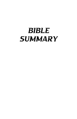 Bible Summary (black and white edition): The Comic Book