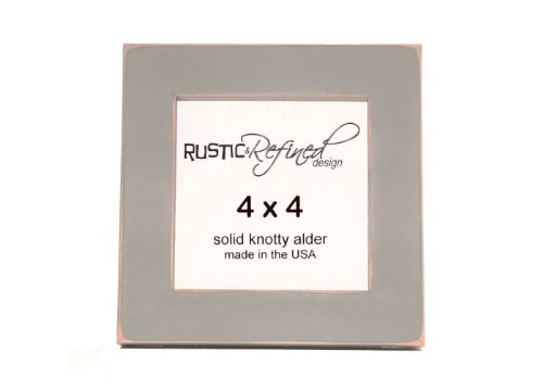 4x4 Square Picture Frame with One Inch Border (Gallery Collection) - Gray Green