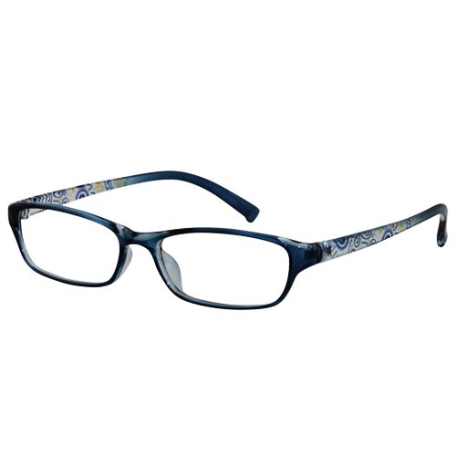 EyeBuyExpress Shield Blue Reading Glasses Magnification Strength 4