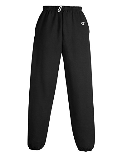 Champion 9.7 oz.; 90/10 Cotton Max Sweatpants - BLACK - L