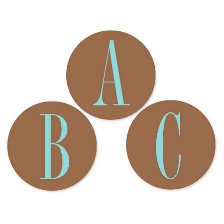 Algopix Similar Product 4 - Aqua and Chocolate Envelope Seals  Set