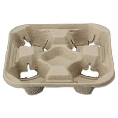 

StrongHolder Molded Fiber Cup Tray, 8-22oz, Four Cups