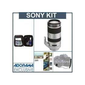 Sony 70-400mm f/4-5.6 G SSM Telephoto Zoom Lens kIt, with Tiffen 77mm Photo Essentials Filter Kit, Lens Cap Leash, Professional Lens Cleaning Kit
