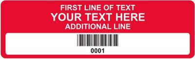 

Custom Label With Barcode, 0.75" x 2.5", Engineer Grade Reflective Labels, 100 Labels / pack
