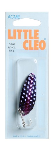 

Acme Little Cleo Fishing Terminal Tackle, 1/3-Ounce, Hammered Purple Black