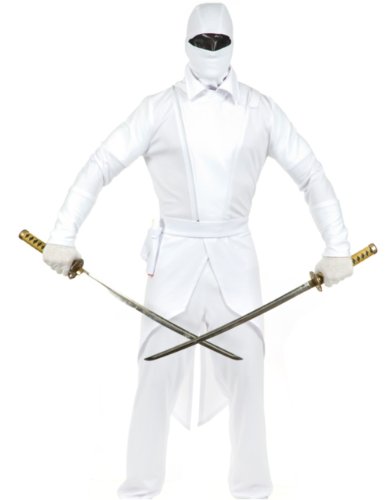 White Ninja Gi Complete Adult Mens Costume Size Medium