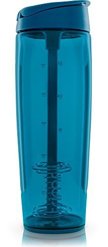 Trimr Duo Squared Protein Shaker Cup, Blue, 38 oz