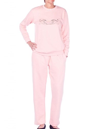 Pembrook Women's Embroidered Fleece Sweatsuit Set