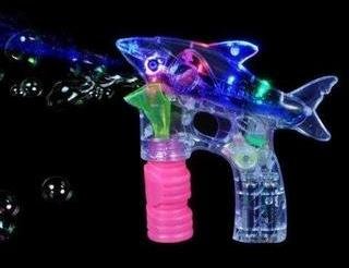 Led Shark Shaped Bubble Blower Gun gift