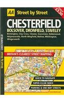 AA Street by Street: Chesterfield, Bolsover, Dronfield, Staveley by AA Publishing