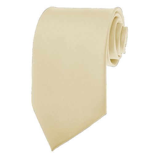 Algopix Similar Product 8 - Solid Color Mens Tie - Ivory Cream