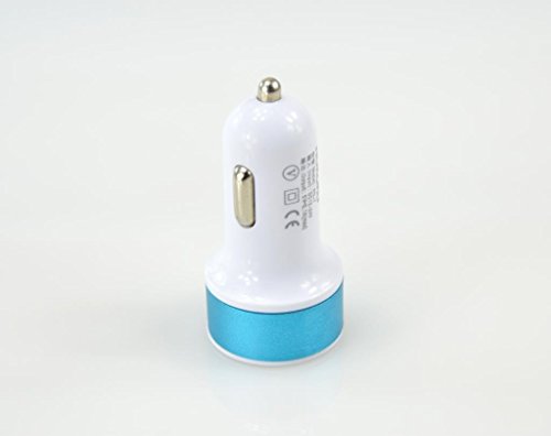 

Generic Dual USB Car Charger for Apple and Android Devices Color Blue