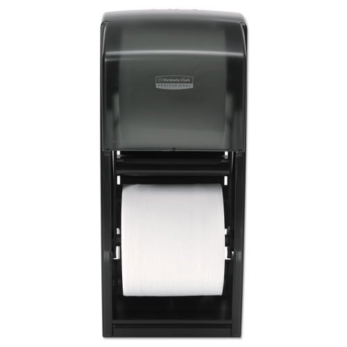 

KIMBERLY-CLARK PROFESSIONAL* Coreless Double Roll Bath Tissue Dispenser, 6 x 6 6/10 x 13 6/10, Plastic, Smoke - Includes one each.